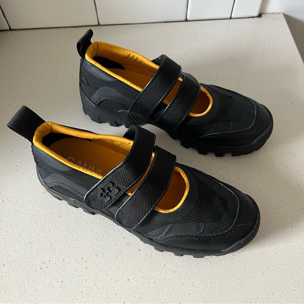 Ganni Vibram Performance Velcro Mary Jane Ballerinas - Picture 2 of 10